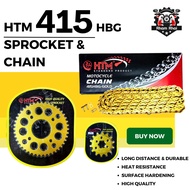 EX5 DREAM WAVE100 EX5 CLASS C70 GBO 415HBG-96L HTM 415 SPROCKET SET GOLD CHAIN YTZ5S YTZ5 YB4 YB5L