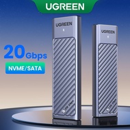 UGREEN M2 SSD Case M.2 NVMe SATA SSD Enclosure Adapter 20Gbps USB 3.2 Gen2 USB C External Enclosure 