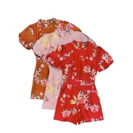 Ldies🍁🌷flora jumpsuits playsuits dinner event rom big day attires bevogue 高品花花连体裤连身裤