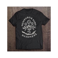 Mumford & Sons Rushmere Graphic T-Shirt - Official Band Merch Milk Silk Tee With White Floral Lyric 