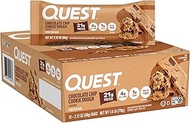 Quest Nutrition Chocolate Chip Dough Cookie Protein Bars, 21g Protein, 1g Sugar, 4g Net Carb, Gluten