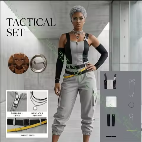 Grier Cami Top Full Outfit GACHIAKUTA Semiu Womens Cosplay Set With Matching Wig Accessories Ideal F