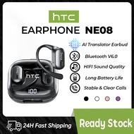 HTC NE08 AI Translator Earbud Wireless Bluetooth Earphone 134 Languages Translation LCD Power Digita