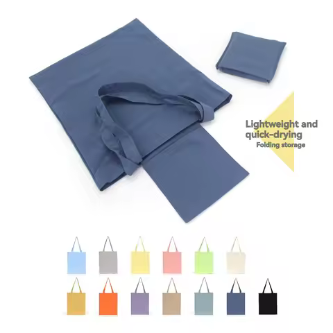 Summer Women's Lightweight Shopping Bag, Commuter Bag, Nylon Crinkled Dopamine Fabric Bag, Foldable 