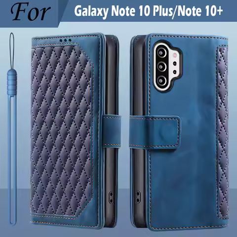 For Samsung Galaxy Note 10 Plus Case Flip Leathe Magnetic Flip Wallet Phone Cover For Samsung Galaxy