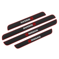 Sieece 4PCS Car Silicone Threshold Protector Door Sill Cover Sticker For Nissan Titan Almera Leaf Te