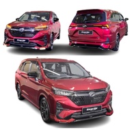 PERODUA ALZA 2022 2023 GEAR UP OEM PP ORI MATERIAL FRONT N REAR SKIRT BODYKIT WITH PAINT WITH CHROME+LED DAYLIGHT