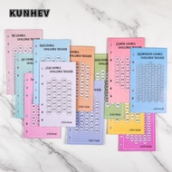 KUNHEV 48PCS Cost Saving Card, A6 100 Envelopes 30 Days Save Cash Envelopes,  USD Eave Money Euros B