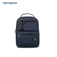Samsonite backpack men's schoolbag navy blue computer bag texture trendy business backpack square water-proof NV6