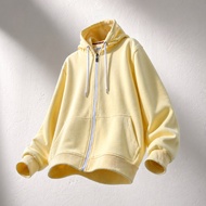 Nsa Indri Hoodie Zipper Bjorka butter yellow Men Wanita