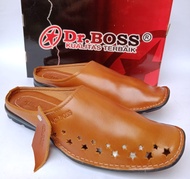 Sepatu sandal selop pria slop Bustong Dr BOSS slip on kulit casual kasual santai formal kerja kuliah
