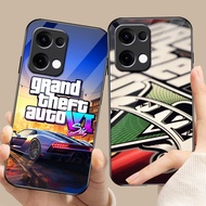 Grand Theft Auto GTA 05 Glass Phone Case For Oppo A54 A74 4G A79 5G A94 A3X Reno 11 12 13 11F 12F 13