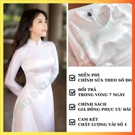 [ITEM TYPE 1 - MADE] PHUOC THINH WHITE SILK BALLOON Ao Dai, TRADITIONAL Ao Dai, STUDENT Ao Dai ADT2T