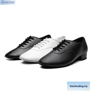 Qsuccua Men's Adult Waltz Modern Dance Low-heeled Soft-soled Dance Shoes AF5J XDXD F9VT