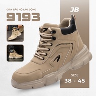 AGOTA JB9193 brown high-top safety shoes, impact-resistant steel toe cap and puncture-resistant kevl