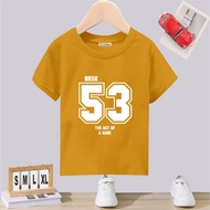CHILDREN'S TOP T-SHIRT WITH NUMBER 53 MOTIF AGES 2-10 YEARS