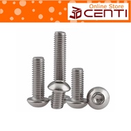 Button Bolt M4 4mm M5 5mm 30 35 40 45 50mm 30mm 35mm 40mm 45mm 50mm 60mm 70mm ISO7380 Stainless Stee