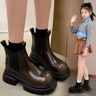LdgGirls' boots2023Autumn New All-Matching Non-Slip Dr. Martens Boots Fashion Leather Boots Medium and Big Children's Sh