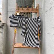 2hand striped set, waist 56 to 66cm, length 29cm, code 306