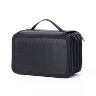 Large 4-Zipper Unisex Pencil Case with Carry Handle, 72-Pen Capacity, Multi-Compartment Storage  Sar