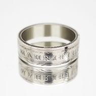 毛里求斯硬幣戒指 5 盧比 1987 年男士硬幣戒指 女士硬幣戒指