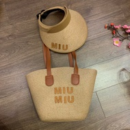 Open-cut bag and hat set for going to the beach, classy and easy to wear, beautiful luxury outfit[Cl