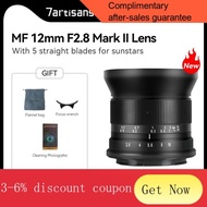 YQ2 7artisans 7 artisans 12mm F2.8 Mark II APS-C Super Ultra Wide Angle Lens For Sony E Fuji XF Canon EOS-M Canon RF Nik