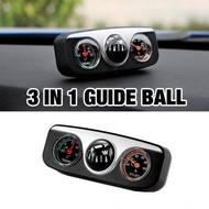 3 in 1 Guide Ball Car Compass Thermometer Hygrometer Car Ornaments Car Styling Interior Accessories 