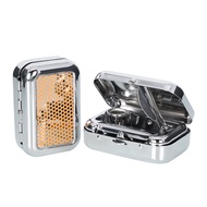 【Get the Perfect Fit】 Creativity Mini Portable Ashtrays Anti-Scalding Stainless Steel Square Pocket Ashtray With Lids Ash Holder S