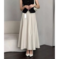 Haruka Skirt - Korean Loose Maxi Skirt Polyester Anti-WrinkleWanita - Flare Skirt Wanita - Basic Ski