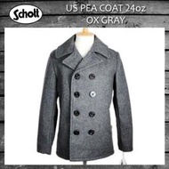 NYChic 全新正品 Schott NYC 重磅羊毛 短大衣 peacoat 雙排扣 船錨 立領 灰 合身窄版 加拿大