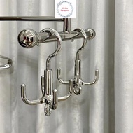 4-prong multi-purpose hanger SILVER HOOK rotates 360 degrees 16.5x7.5x7.5cm Convenient for Hanging C