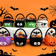 Halloween Portable Candy Basket Various Styles Flannel Candy Baskets Pumpkin/Black Cat/Frankenstein/