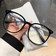 cermin mata cermin mata rabun jauh New Style Plate Pin-Leg Anti-Blue Light Plain Glasses Retro Myopi