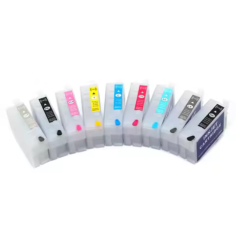 9Colors P600 Refillable Ink Cartridge with Auto Reset ARC Chip for Epson SureColor T7601-T7609