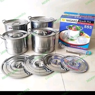 Stock Pot Steamer Stainless Steel 555(NAGAKO)