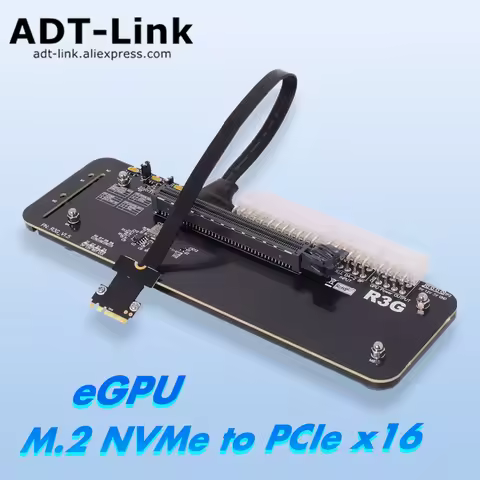 ADT M.2 NVMe NGFF Mini PCIe X4 EGPU Compatible Thunderbolt 3/4 Adapter PCIe X16 External Laptop PC G