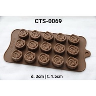 MAWAR CTS69 - Rose Flower Pudding Chocolate Silicone Mold