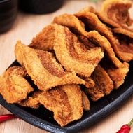 ZEJUN Lard residue snacks, dried pork cooked pork crispy skin, pork belly, specialty net red snack fried food 50g, 100g, 200g