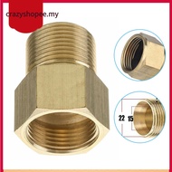 [CRAZYSPE]M22 15mm Male Thread To M22 14mm Female Metric Adapter Pressure Washer Brass