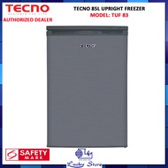 (BULKY) TECNO TUF 83 85L UPRIGHT FREEZER, THERMOSTAT CONTROL, 3 TRANSPARENT PULL OUT DRAWERS, 1 YEAR WARRANTY