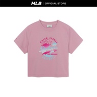 MLB เสื้อยืด ผู้หญิง WomenS Summer Vintage Washing Graphic Cropped T-Shirt รุ่น 3FTSX0153 07PPM สีม่