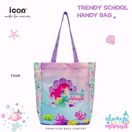 Icon Handy Bag Polyester "Always Be a Mermaid" Purple to carry to school or use as eco Library Bag