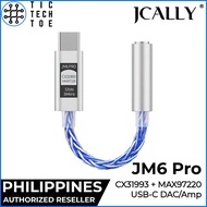 JCALLY JM6 Pro/ProL Dual Chip CX31993+MAX97220 USB Type C to 3.5mm Metal HiFi DAC/Amp Adapter Cable