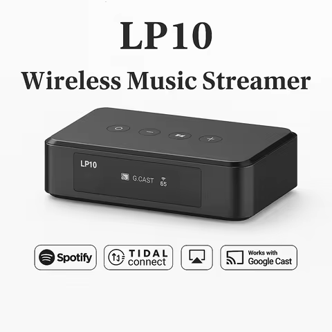 Arylic LP10 Wireless Streamer | AirPlay, Google Cast, Spotify Connect | Hi-Res 24bit/192kHz | Multir