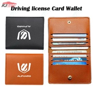 Toyota Alphard Drivers License Case Leather Holder Business Card Cover ID Card Wallet Unisex Car Decoration Accessories