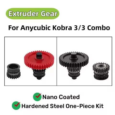 For Kobra 3 Extruder Upgrade Gear Hardened Steel One-Piece Kit Nano Coated Wear Resistance For Anycu