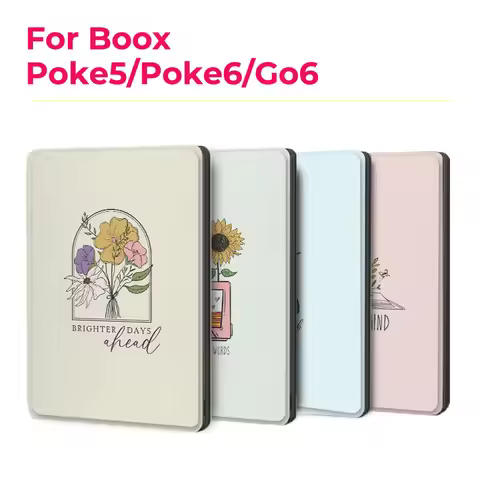 Murmelo Magnetic Case for Boox Go6 Gen2 Poke7 Poke6 Poke5 Frameless Auto Sleep Wake Cover Aesthetic 