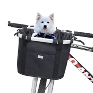 RAYMACE Bicycle Basket Dog Bike Handlebar Basket Front,Folding Detachable Quick Release Easy Install