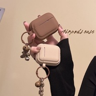Khaki Bear AirPods Case for AirPods 1 2 3 4 Pro2 Silicone Airpods Case with Lanyard